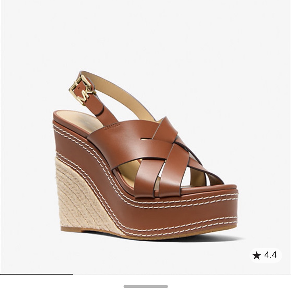 Michael Kors Tan Wedge Sandals worn once bought in Montreal a few months ago